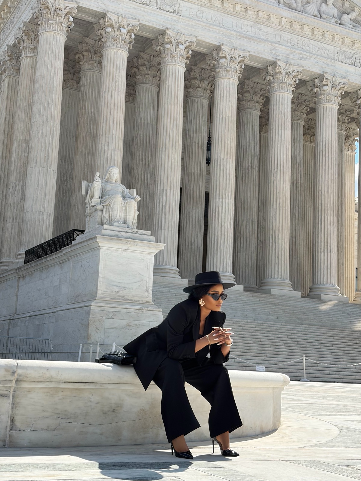 Lifestyle portrait at the Supreme Court